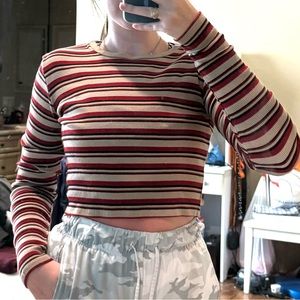 Brandy Melville Striped Crop Top